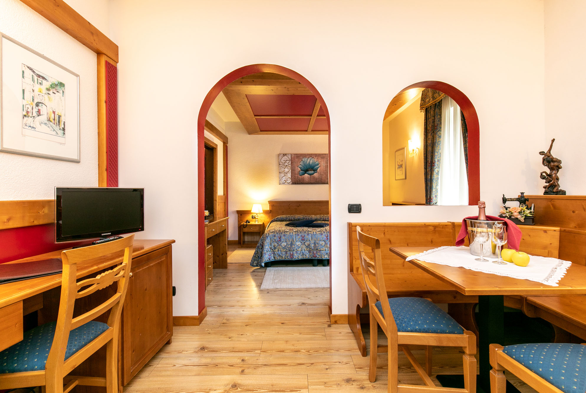 Suite di Grand Hotel des Alpes albergo 4 stelle in centro a San Martino di Castrozza per 4 persone