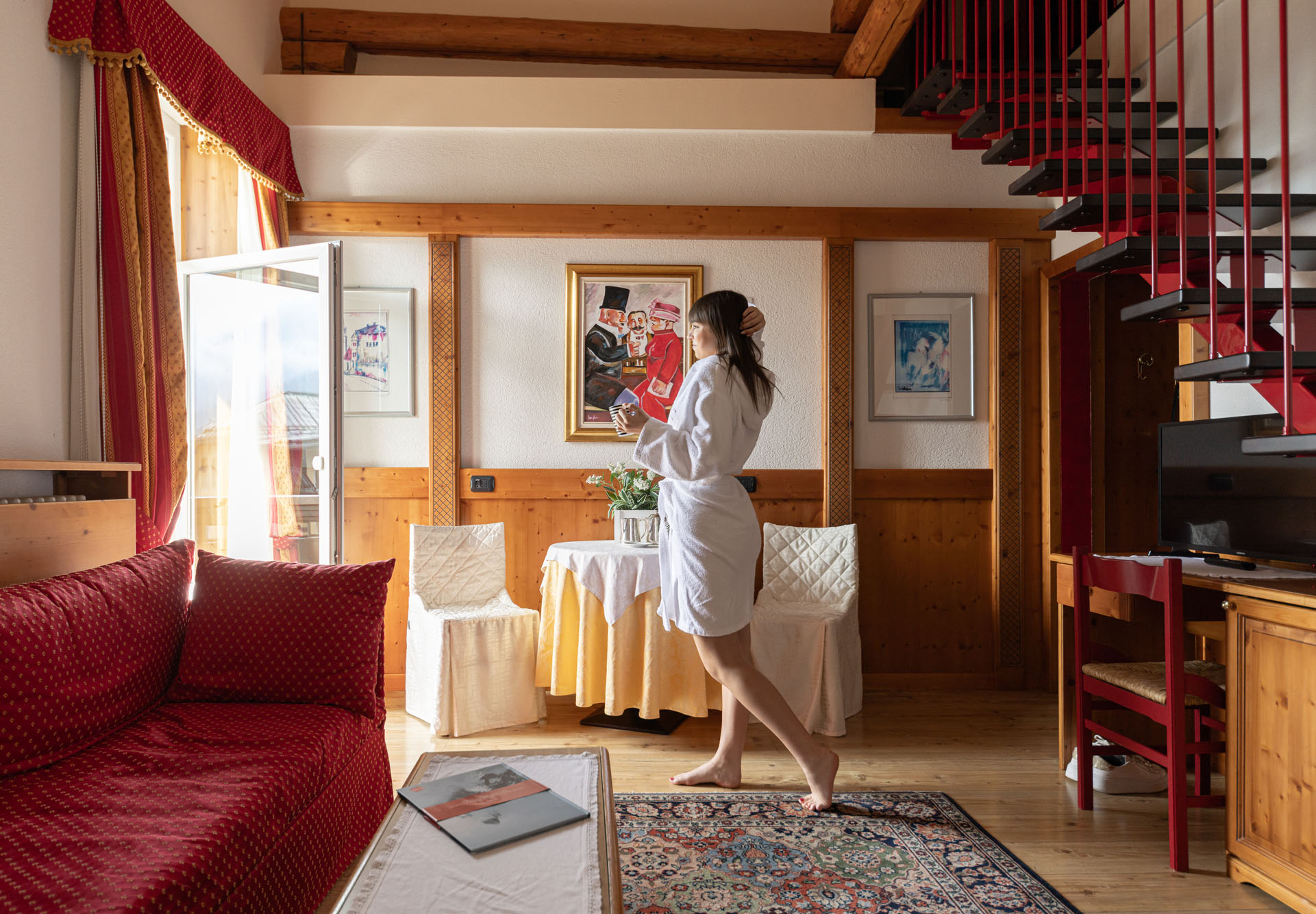 Suite a due livelli di Grand Hotel des Alpes, albergo a 4 stelle in centro a San Martino di Castrozza per 6 persone