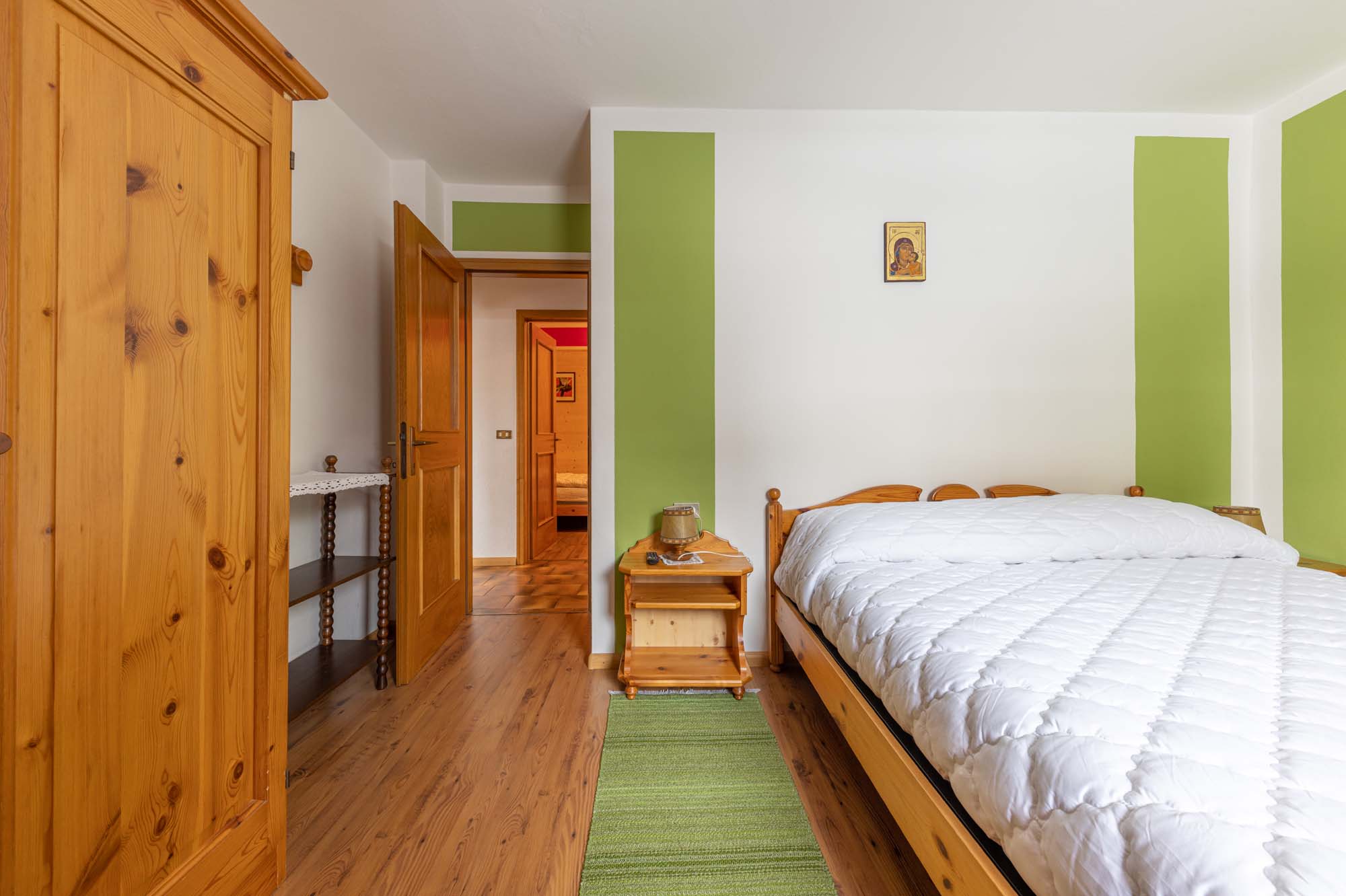 Camera doppia appartamenti vacanze Villa Giuliana Grand Hotel des Alpes in centro a San Martino di Castrozza