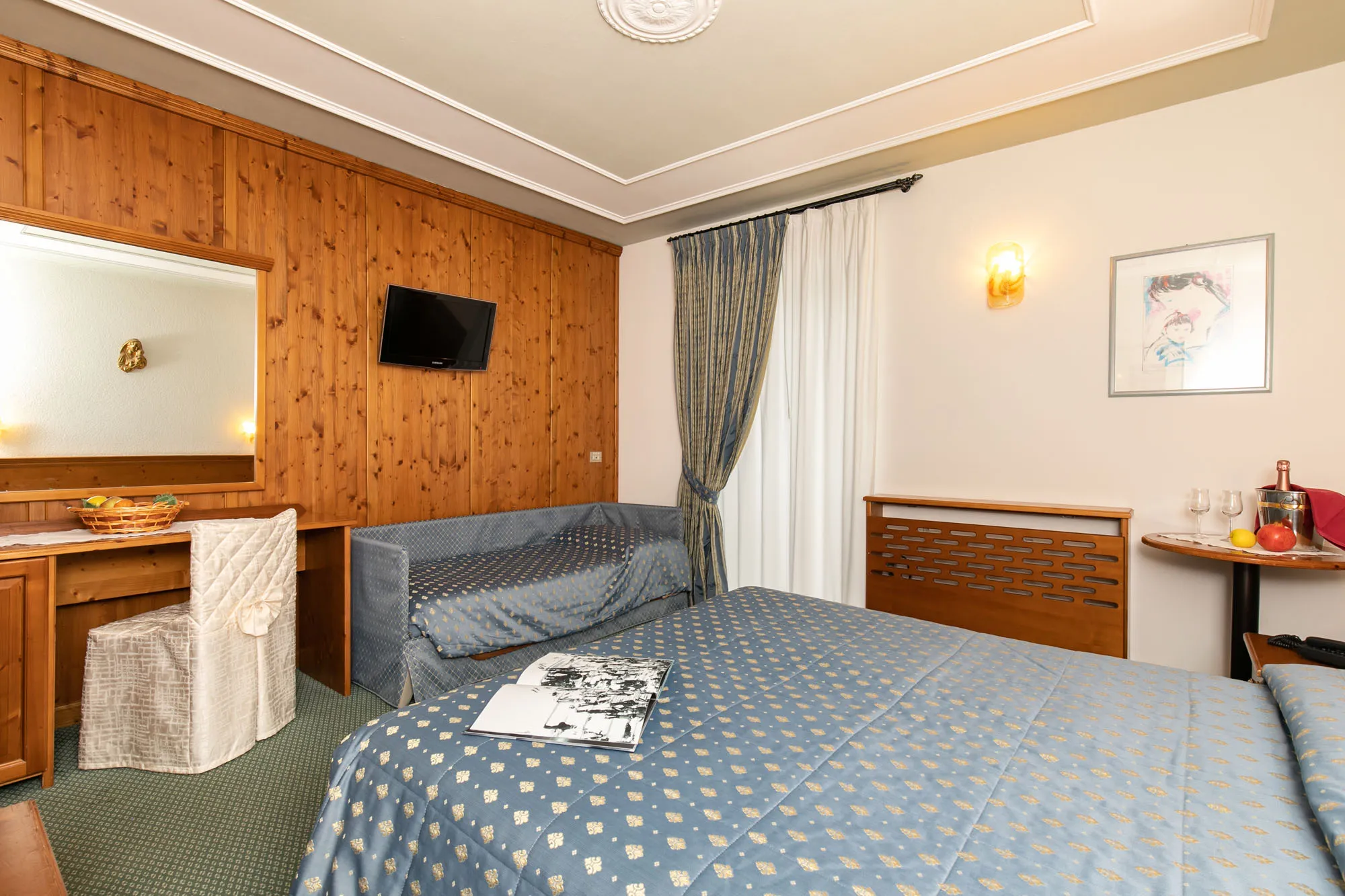 Camera Comfort Room per coppie, Grand Hotel des Alpes in centro a San Martino di Castrozza