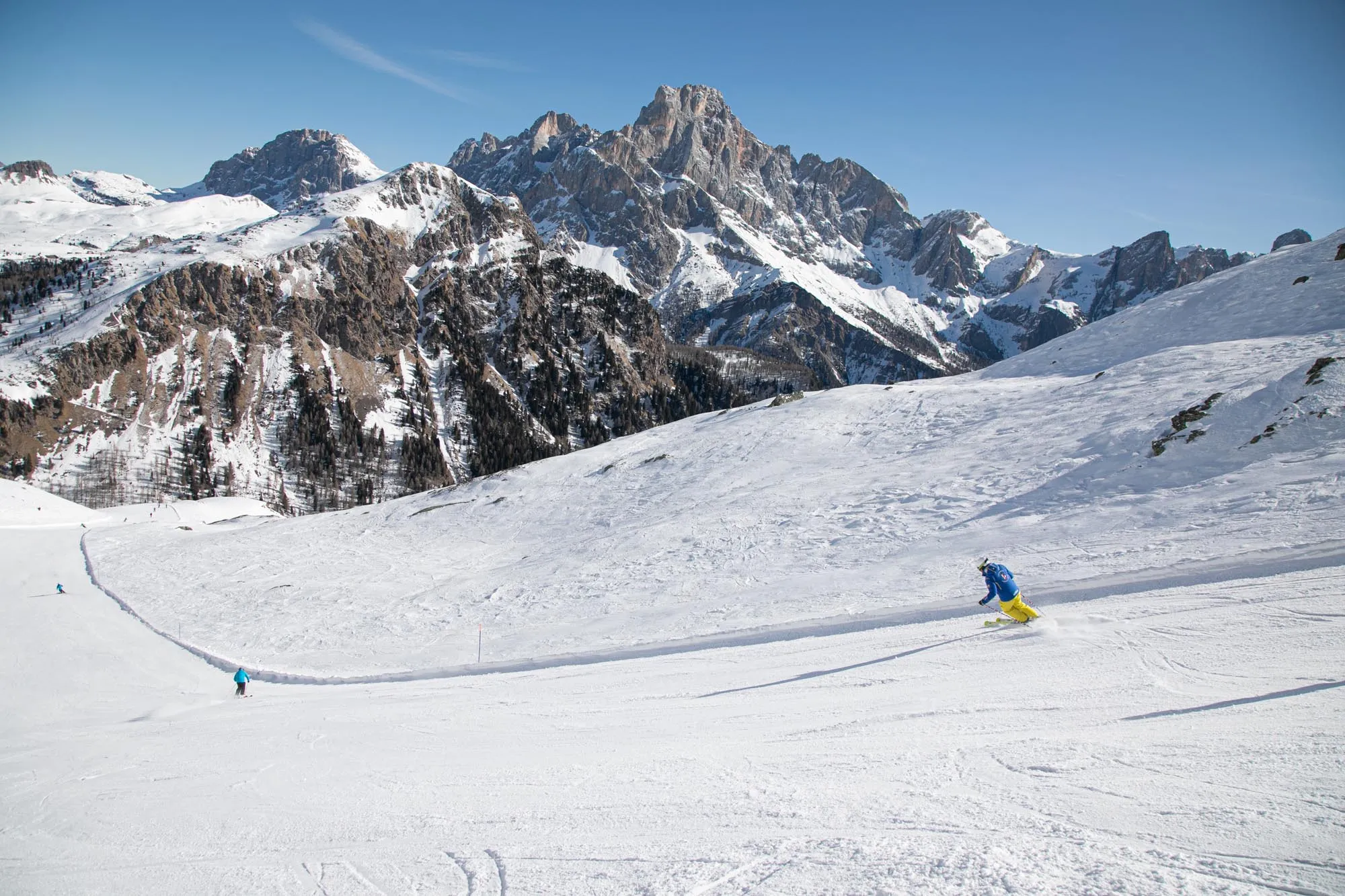 Discesa sugli sci a San Martino di Castrozza