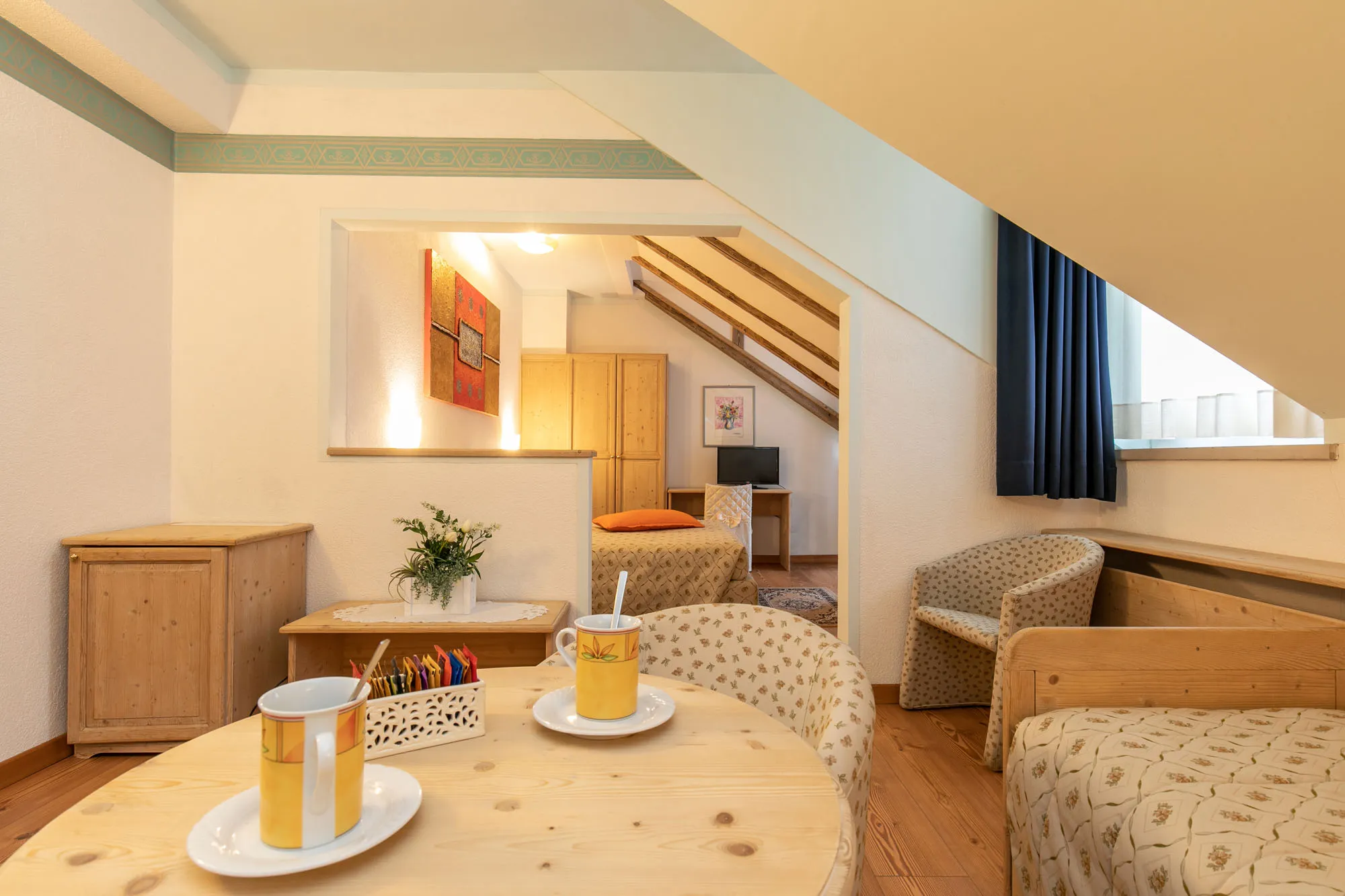 Salottino Camera living room hotel Des Alpes San Martino di Castrozza