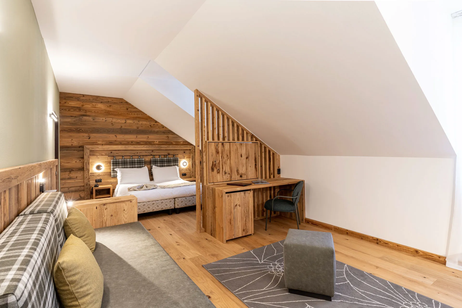 Camera living room hotel Des Alpes San Martino di Castrozza