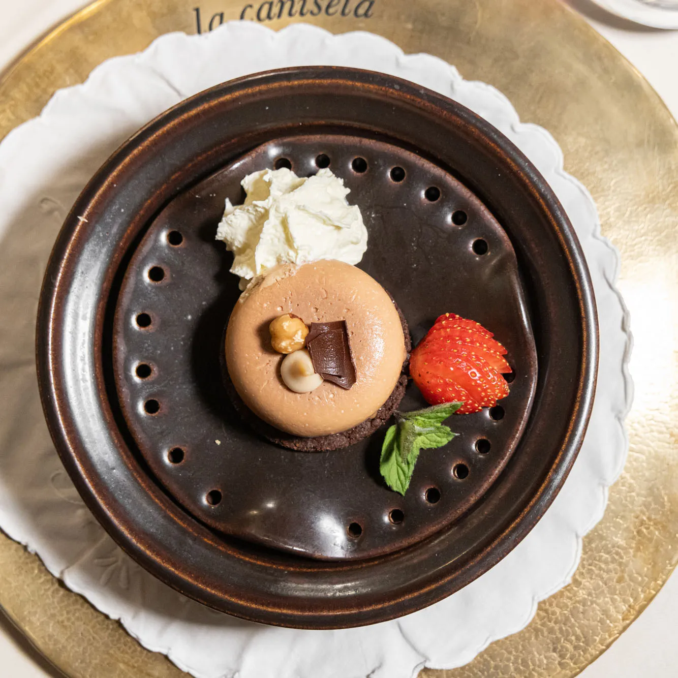 Dessert gourmet alla gianduia